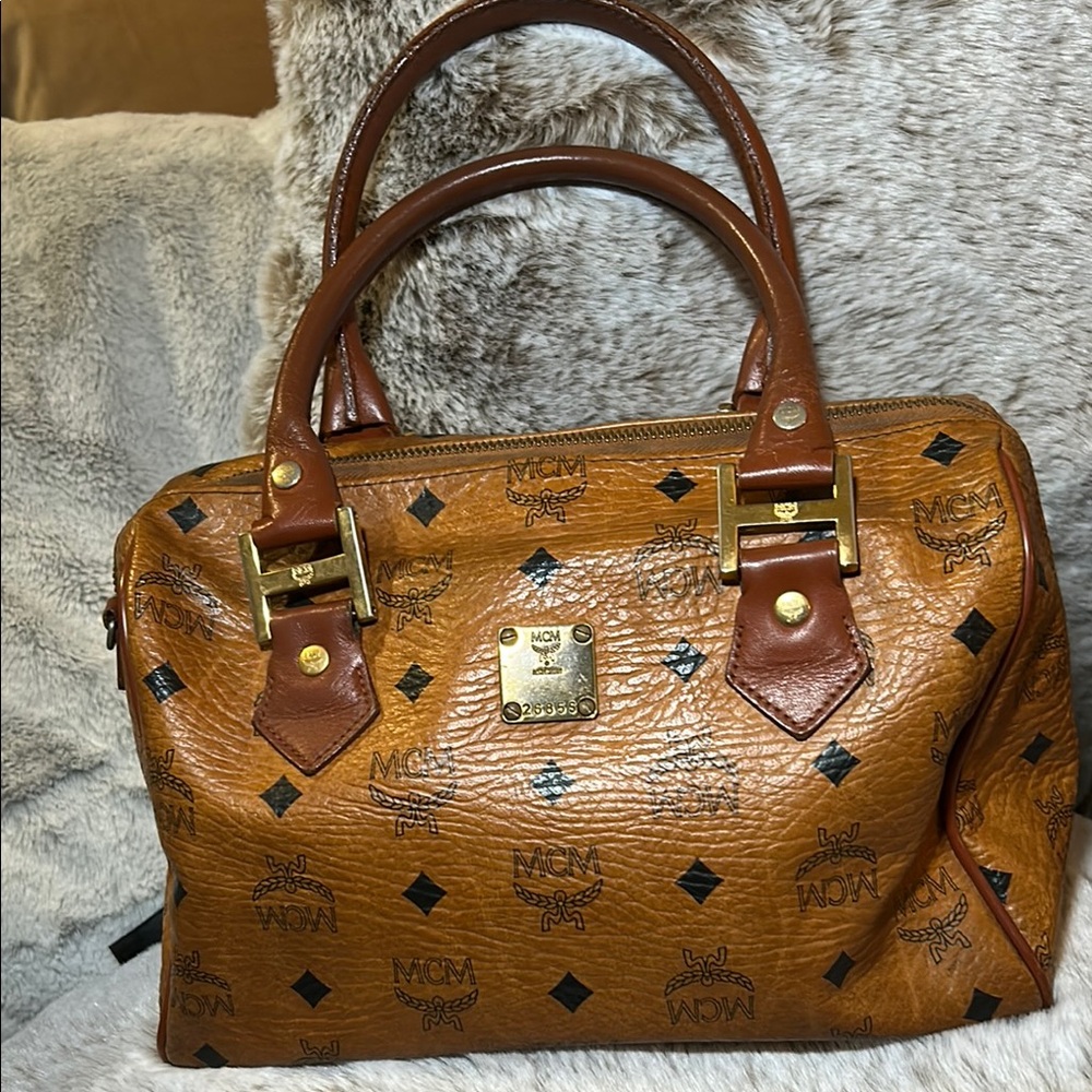 018. Vintage MCM Visetos Boston Bag (cognac) - Picture 1 of 15